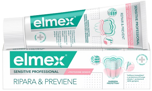 DENTIFRICIO ELMEX SENSITIVE RIPARA & PREVIENE 75 ML - doctorpill.it