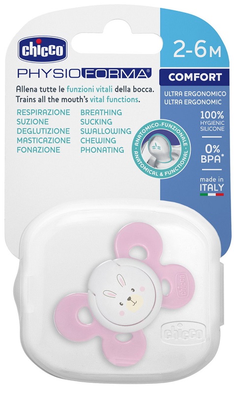 CHICCO SUCCHIETTO COMFORT GIRL IN SILICONE 2-6 MESI 1 PEZZO - doctorpill.it