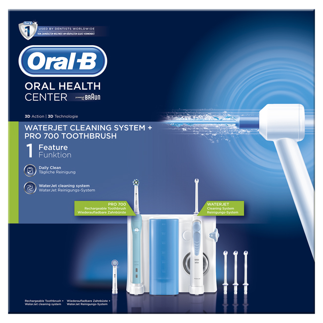ORAL-B ORAL HEALTH CENTER OC16 IDROPULSORE WATERJET MD16 + PRO 700 - doctorpill.it