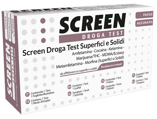 SCREEN DROGA TEST 7 DROGHE SU SUPERFICI SOLIDI O POLVERI - doctorpill.it