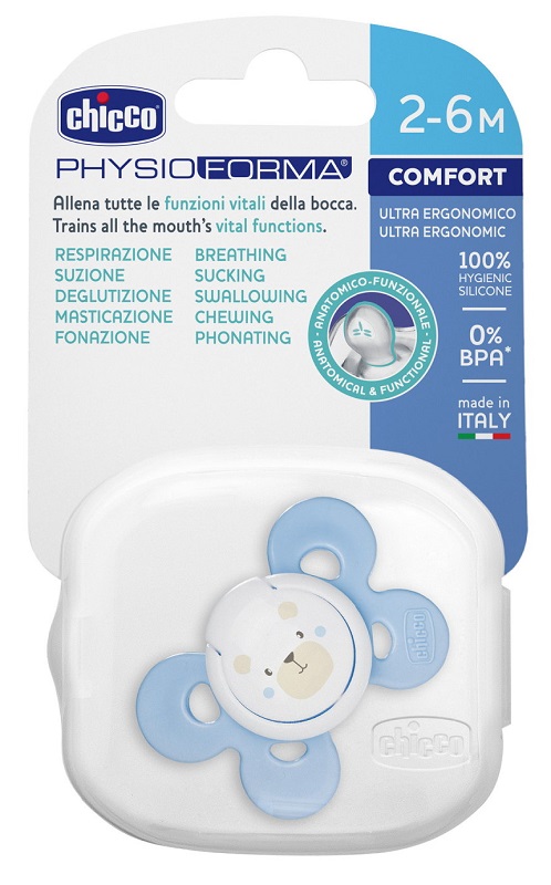 CHICCO SUCCHIETTO COMFORT BOY IN SILICONE 2-6 MESI 1 PEZZO - doctorpill.it