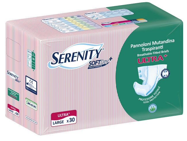 PANNOLONE A MUTANDINA SERENITY FITTED ULTRA + ALOE L 30 PEZZI - doctorpill.it