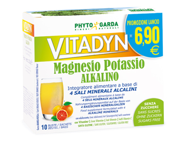 VITADYN MAGNESIO POTASSIO ALKALINO SENZA ZUCCHERO 10 BUSTINE - doctorpill.it