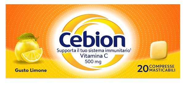 CEBION MASTICABILE LIMONE VITAMINA C 500 MG 20 COMPRESSE - doctorpill.it