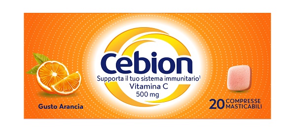 CEBION MASTICABILE ARANCIA VITAMINA C 500 MG 20 COMPRESSE - doctorpill.it