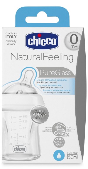 CHICCO BIBERON NATURALFEELING VETRO 0M+ 150 ML - doctorpill.it