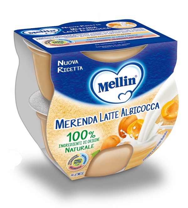 MELLIN MERENDA LATTE ALBICOCCA 2 X 100 G - doctorpill.it