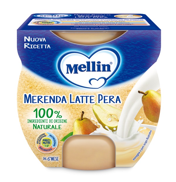 MELLIN MERENDA LATTE PERA 2 X 100 G - doctorpill.it