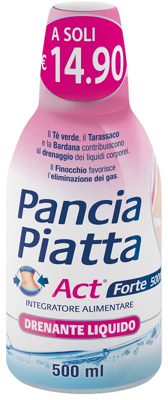 PANCIA PIATTA ACT FORTE DRENANTE LIQUIDO 500 ML - doctorpill.it