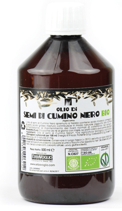 OLIO DI SEMI DI CUMINO NERO BIO 500 ML - doctorpill.it