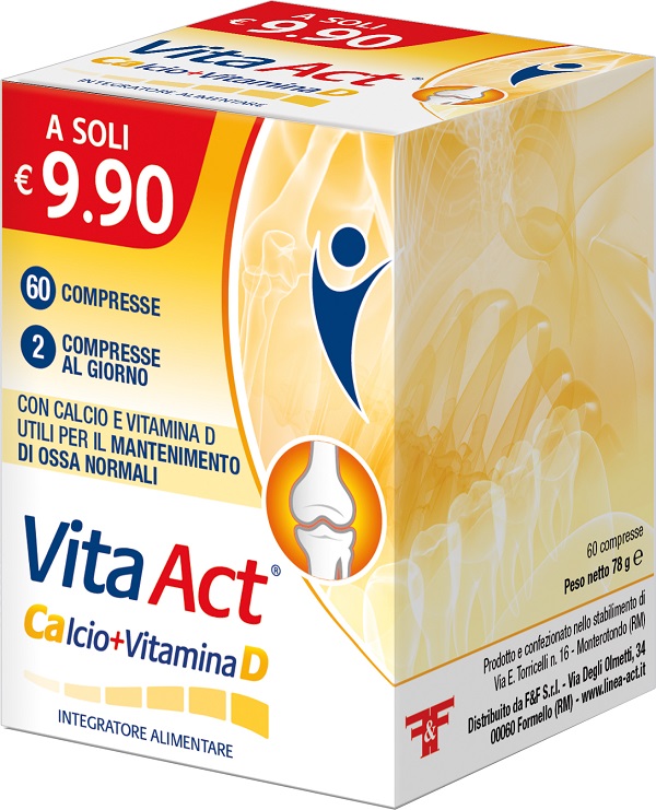 VITA ACT CALCIO + VITAMINA D 60 COMPRESSE - doctorpill.it