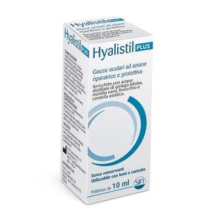 GOCCE OCULARI HYALISTIL PLUS ACIDO IALURONICO 0,4% ACQUA DISTILLATA DI GINKGO BILOBA + MIRTILLO NERO + FINOCCHIO + CENTELLA ASIATICA 10 ML - doctorpill.it