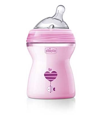 CHICCO BIBERON NATFEEL 2M+ GIRL 250 ML - doctorpill.it