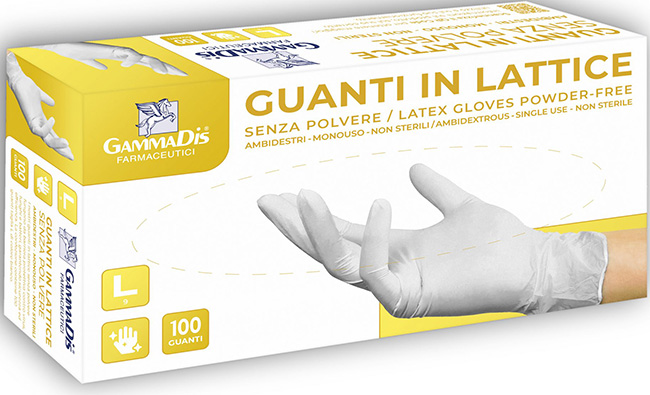 GUANTI LATTICE SENZA POLVERE SMALL 100 PEZZI GAMMADIS - doctorpill.it
