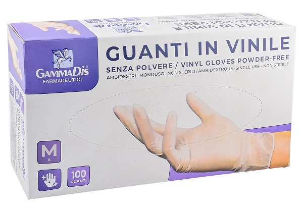 GUANTI VINILE SENZA POLVERE MEDIUM 100 PEZZI GAMMADIS - doctorpill.it