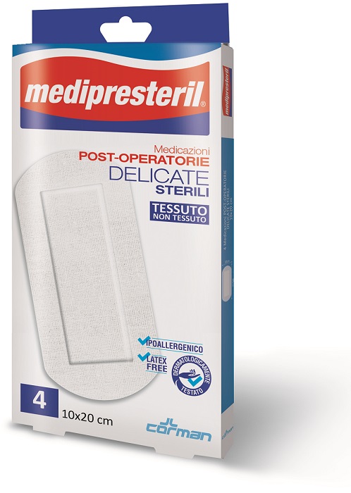 MEDICAZIONE POST OPERATORIA MEDIPRESTERIL DELICATA TNT 10X20CM 5 PEZZI - doctorpill.it