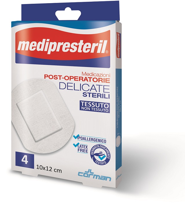 MEDICAZIONE POST OPERATORIA MEDIPRESTERIL DELICATA TNT 10X12CM 5 PEZZI - doctorpill.it