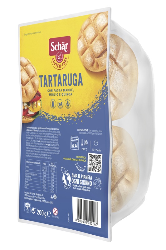 SCHAR TARTARUGA PANE SENZA LATTOSIO 200 G - doctorpill.it