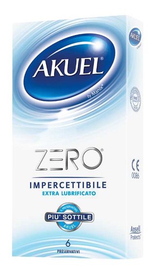 PROFILATTICO AKUEL ZERO EXTRALUBRIFICATO BOX DA 6 PEZZI - doctorpill.it