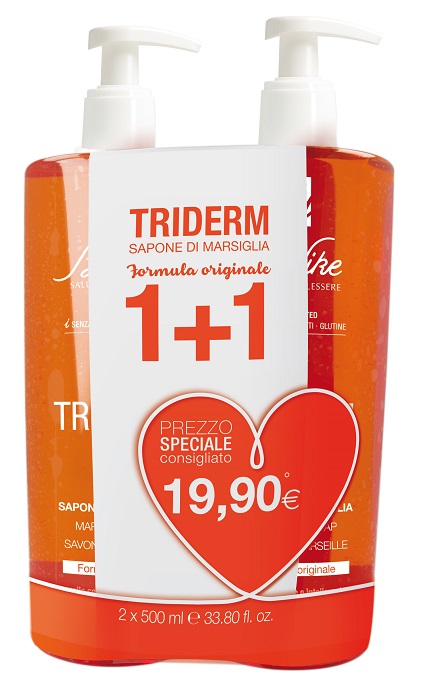 TRIDERM SAPONE DI MARSIGLIA BIPACK 2 FLACONI DA 500 ML - doctorpill.it