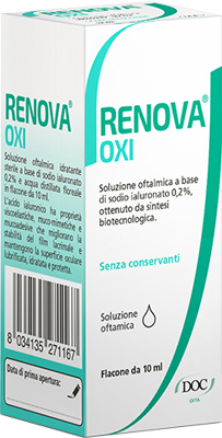 RENOVA OXI COLLIRIO SOLUZIONE OFTALMICA A BASE DI ACIDO IALURONICO 0,2% FLACONE DA 10 ML - doctorpill.it