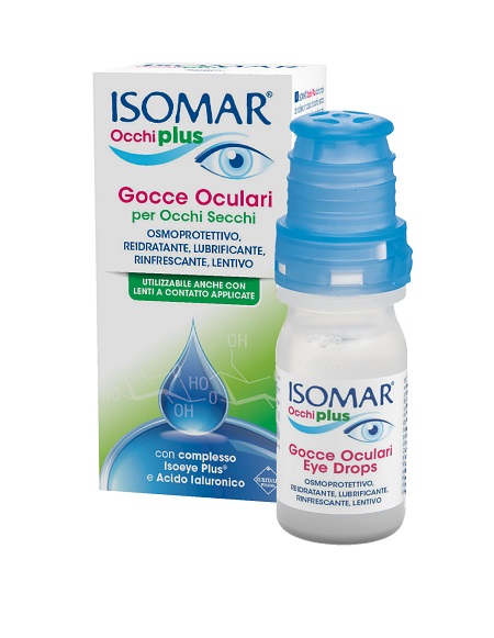 ISOMAR OCCHI PLUS GOCCE OCULARI PER OCCHI SECCHI ALL'ACIDO IALURONICO 0,25% 10 ML - doctorpill.it