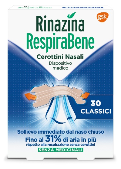 RINAZINA RESPIRABENE CEROTTI NASALI CLASSICI CARTON 30 PEZZI - doctorpill.it