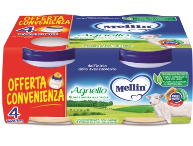 MELLIN OMOGENEIZZATO AGNELLO 4 PEZZI X 80 G - doctorpill.it