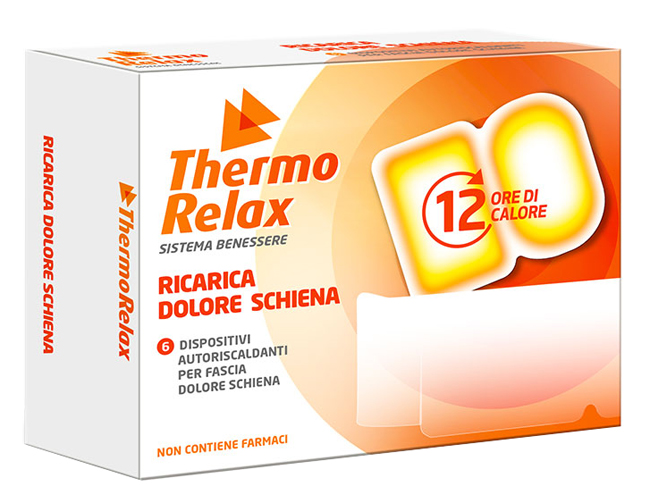 THERMORELAX RICARICA PER FASCIA DOLORE LOMBARE 6 DISPOSITIVI AUTORISCALDANTI - doctorpill.it