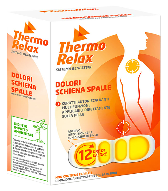 THERMORELAX CEROTTO AUTORISCALDANTE DOLORE SCHIENA/SPALLE 3 PEZZI - doctorpill.it
