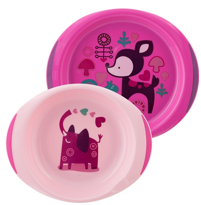 CHICCO PIATTO FONDO E PIANO 12 MESI+ ROSA/VERDE - doctorpill.it