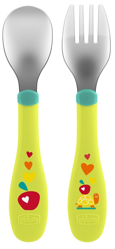 CHICCO POSATE INOX 18M+ VERDE - doctorpill.it