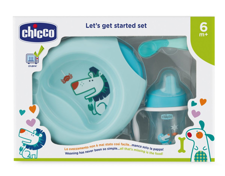 CHICCO SET PAPPA 6 MESI+ AZZURRO - doctorpill.it
