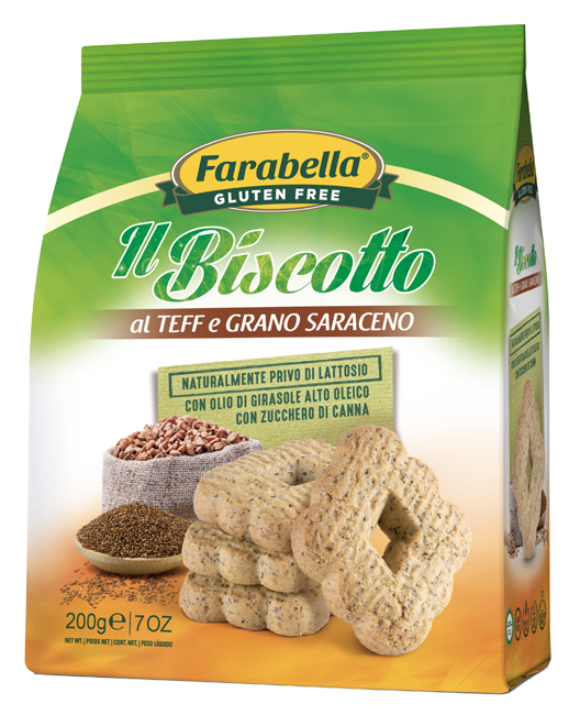 FARABELLA IL BISCOTTO AL TEFF E GRANO SARACENO 200 G - doctorpill.it