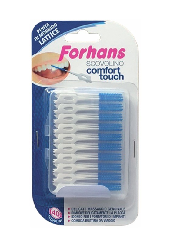 FORHANS SCOVOLINO COMFORT TOUCH PUNTA IN LATTICE 40 PEZZI - doctorpill.it