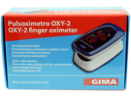 PULSOXIMETRO DA DITO OXY-2 SCHERMO LED 60X30,5X32,5MM 1 PEZZO - doctorpill.it