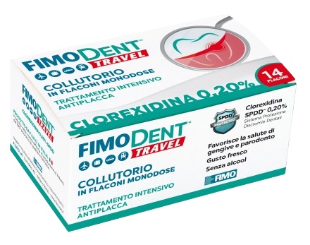 FIMODENT TRAVEL COLLUTORIO CLOREXIDINA SPDD 0,20% 14 FLACONCINI MONODOSE 10 ML - doctorpill.it