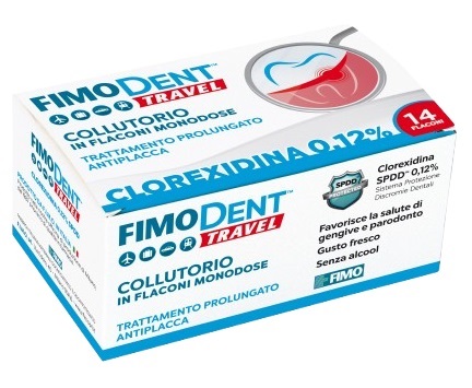 FIMODENT TRAVEL COLLUTORIO CLOREXIDINA SPDD 0,12% 14 FLACONCINI MONODOSE 10 ML - doctorpill.it