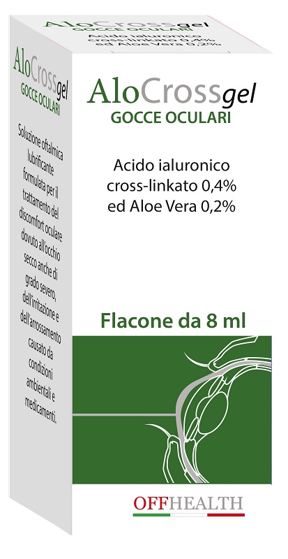 ALOCROSS GOCCE OCULARI ACIDO IALURONICO CROSS-LINKATO 0,2% E ALOE VERA 8 ML - doctorpill.it