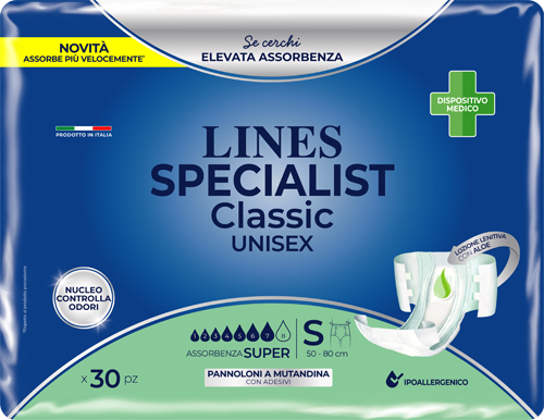 PANNOLONE MUTANDA LINES SPECIALIST CLASSIC MP SUPER 30 PEZZI - doctorpill.it