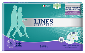 LINES SPECIALIST PANNOLINO MUTANDA MG MAXI 20 PEZZI - doctorpill.it
