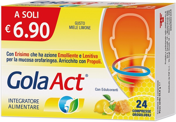 GOLA ACT MIELE E LIMONE 24 COMPRESSE OROSOLUBILI - doctorpill.it