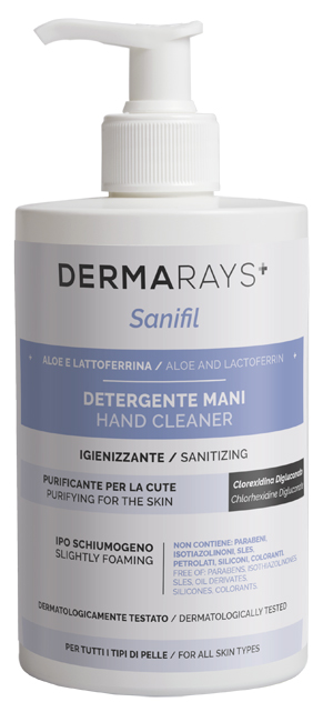 DERMARAYS SANIFIL DETERGENTE MANI IGIENIZZANTE ALOE E LATTOFERRINA 500 ML - doctorpill.it