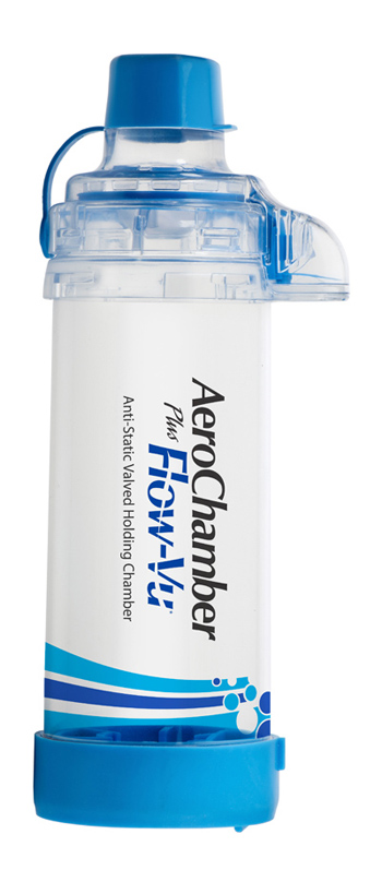 CAMERA DI TENUTA CON VALVOLA AEROCHAMBER PLUS FLOW PER ADULTI 5+ ANNI - doctorpill.it