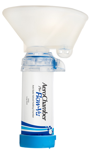 CAMERA DI TENUTA CON VALVOLA AEROCHAMBER PLUS FLOW VU ADULTI LARGE 5+ ANNI - doctorpill.it