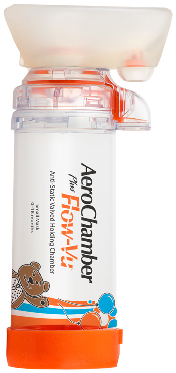 CAMERA DI TENUTA CON VALVOLA AEROCHAMBER PLUS FLOW VU PEDIATRICO SMALL 0-18 MESI - doctorpill.it