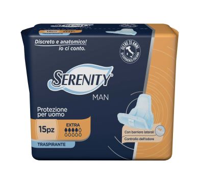 PANNOLINO SERENITY LIGHT MAN EXTRA CON ADESIVO O ALTRO FISSAGGIO 15 PEZZI - doctorpill.it