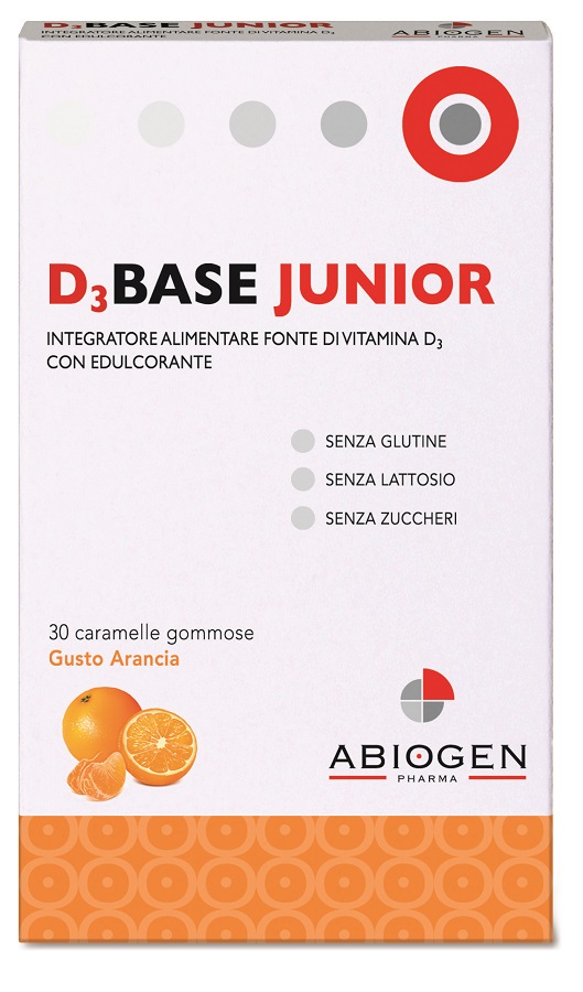 D3BASE JUNIOR 30 CARAMELLE GOMMOSE ARANCIA - doctorpill.it