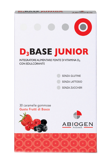 D3BASE JUNIOR 30 CARAMELLE GOMMOSE FRUTTI DI BOSCO - doctorpill.it