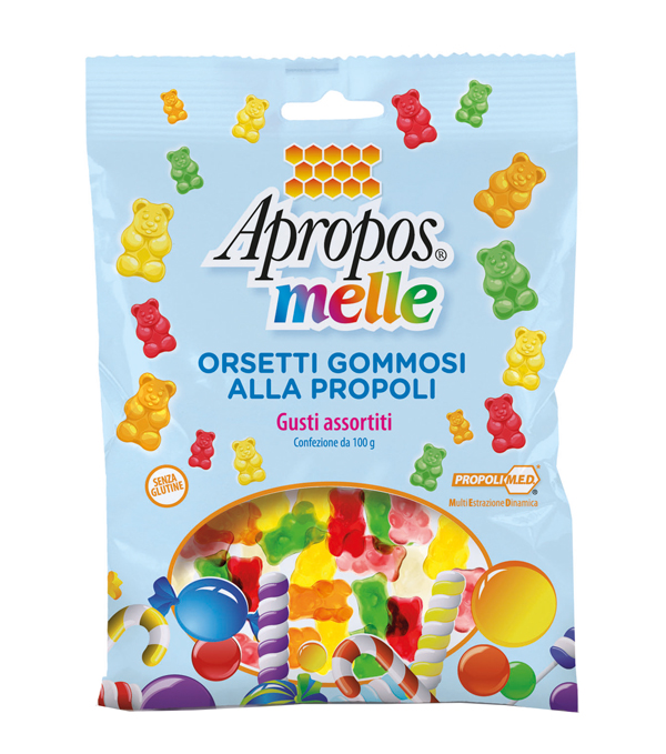 APROPOS MELLE ORSETTI GOMMOSI ALLA PROPOLI GUSTI ASSORTITI 100 G - doctorpill.it